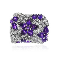 Sambia-Amethyst-Silberring (Dallas Prince Designs)
