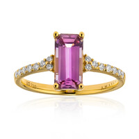 Pinkfarbener Diaspor-Goldring (AMAYANI)