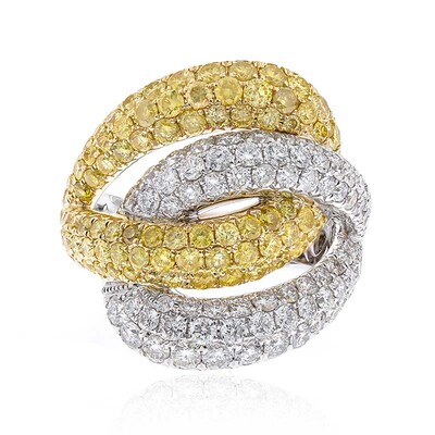 Gelber SI2 Brillant-Goldring (CIRARI)