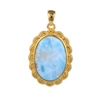 Larimar-Silberanhänger