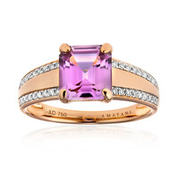 Pinkfarbener Diaspor-Goldring (AMAYANI)