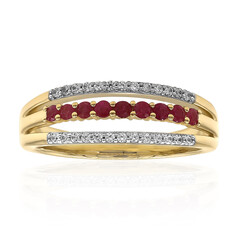 Roter Beryll-Goldring