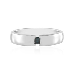 Blauer I3 Diamant-Silberring