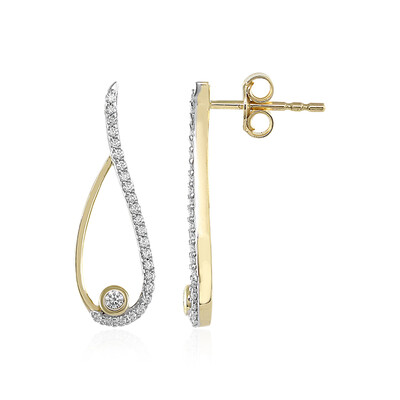 Lupenreiner (F) Brillant-Goldohrringe (LUCENT DIAMONDS)