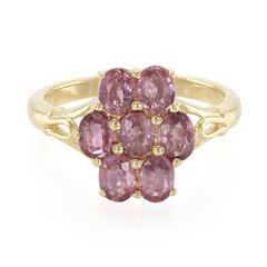 Nicht erhitzter Padparadscha-Saphir-Goldring (AMAYANI)