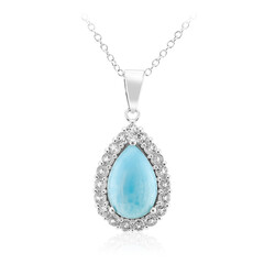 Larimar-Silberhalskette