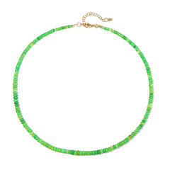 Grüner Opal-Silberhalskette