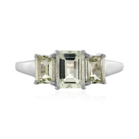 Grüner Amethyst-Silberring