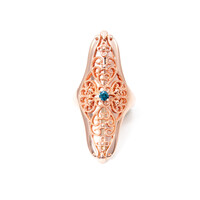 Blauer Diamant-Silberring