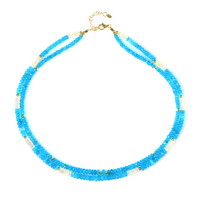 Opal-Silberhalskette