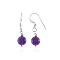 Sambia-Amethyst-Silberohrringe
