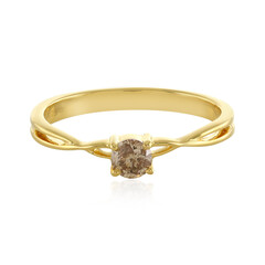 I4 Champagner-Brillant-Silberring