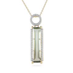 Grüner Amethyst-Silberhalskette
