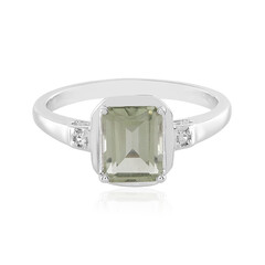 Grüner Amethyst-Silberring