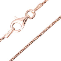 925er Silber-Zopfkette - 45 cm - 3,4 g - rosévergoldet