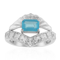 Blauer Apatit-Silberring
