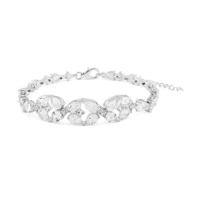 Weißer Topas-Silberarmband