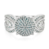 Fancy-Diamant-Silberring