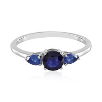 Blauer Madagaskar-Saphir-Silberring