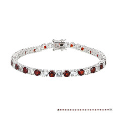Edelstein-Silberarmband