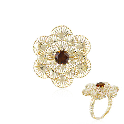 Oranger Turmalin-Goldring (Ornaments by de Melo)