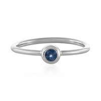 Blauer Saphir-Silberring