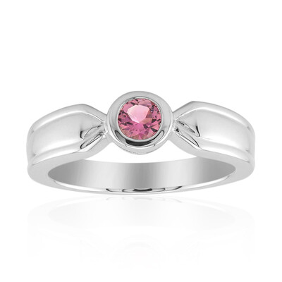 Brasilianischer Pinkfarbener Turmalin-Silberring (Pallanova)