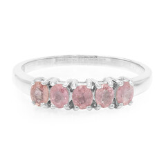 Padparadscha-Saphir-Silberring