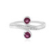 Magenta-Granat-Silberring