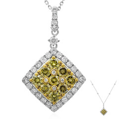 Grüner SI1 Diamant-Goldhalskette (CIRARI)