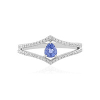 Nicht erhitzter Blauer Ceylon-Saphir-Silberring