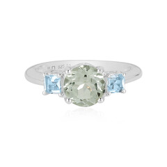 Grüner Amethyst-Silberring