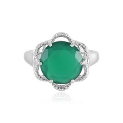 Grüner Onyx-Silberring (Adela Silber)
