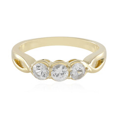 Weißer Saphir-Goldring (Adela Gold)