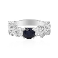 Blauer Saphir-Silberring