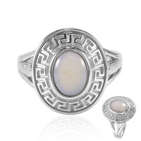 Weißer Opal-Silberring