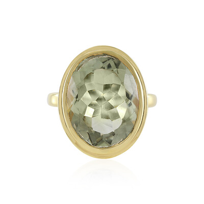 Grüner Amethyst-Silberring
