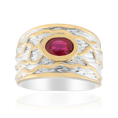 Bemainty-Rubin-Silberring (MONOSONO COLLECTION)