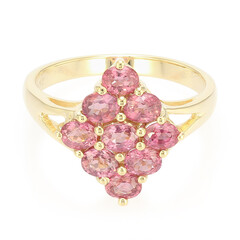 Nicht erhitzter Padparadscha-Saphir-Goldring (AMAYANI)