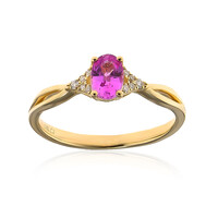 Pinkfarbener Saphir-Goldring (CIRARI)