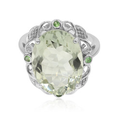 Grüner Amethyst-Silberring