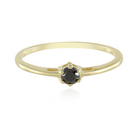 Schwarzer Diamant-Silberring