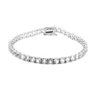Weißer Topas-Silberarmband