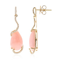 Pinkfarbener Opal-Goldohrringe (CIRARI)