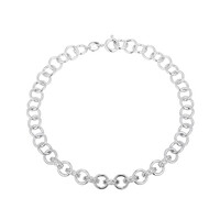 Weißer Topas-Silberarmband