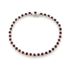 Mosambik-Granat-Silberarmband