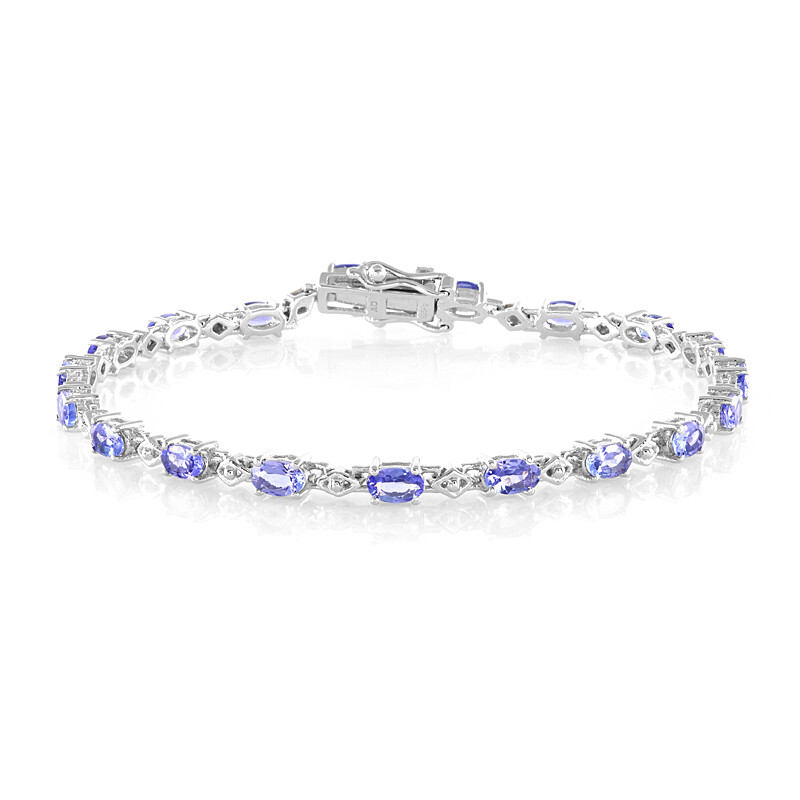 Anspruchsvolles Tansanit-Sterlingsilber-Armband, Tansania 3,375ct