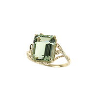 Grüner Amethyst-Goldring