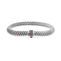 Mosambik-Granat-Silberarmband (Nan Collection)