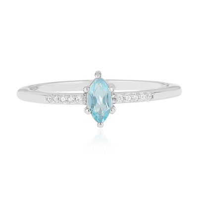 Blauer Apatit-Silberring